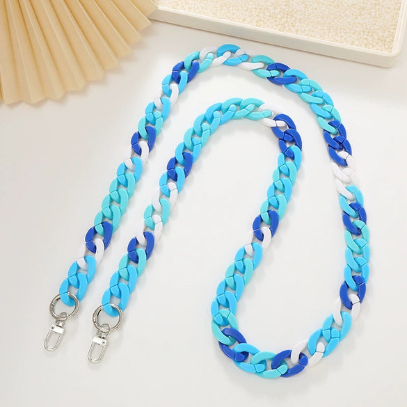 Jewelry Plastic Resin Acrylic Crossbody Chain Handmade Painted