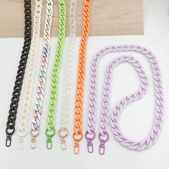 Jewelry Plastic Resin Acrylic Crossbody Chain Handmade Painted