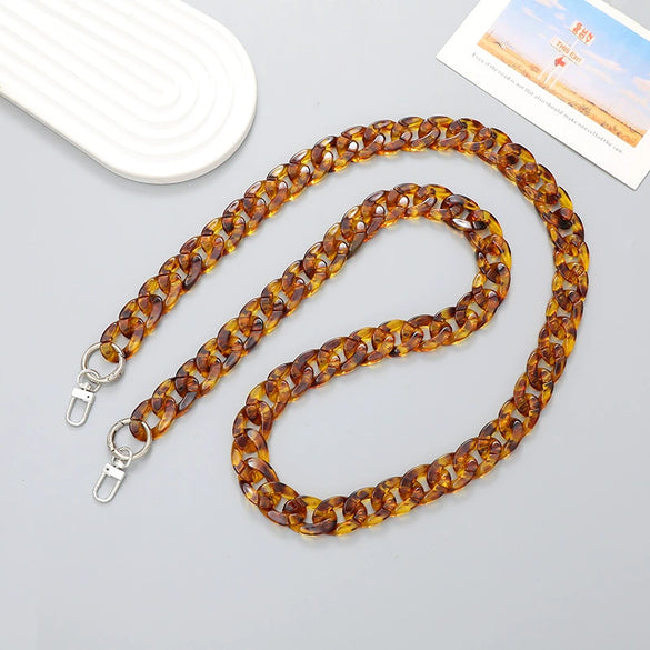 Jewelry Plastic Resin Acrylic Crossbody Chain Handmade Painted