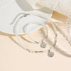Jewelry Plastic Resin Alloy Alloy Pearls Heart Water Drop Bell Shaped Elegant Electroplated Bracelet Necklace For Women