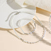 Jewelry Plastic Resin Alloy Alloy Pearls Heart Water Drop Bell Shaped Elegant Electroplated Bracelet Necklace For Women