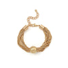 Jewelry Plastic Resin Geometric Ball Multilayer Chain Stacking Necklace Electroplating Punk Style For Women