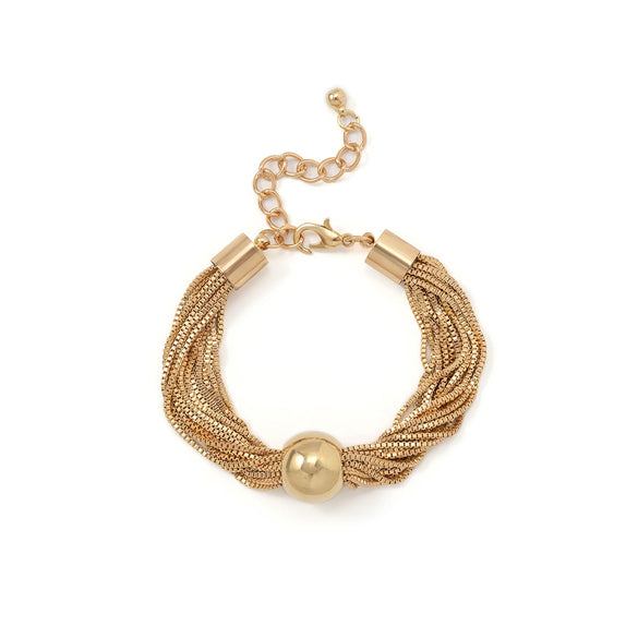 Jewelry Plastic Resin Geometric Ball Multilayer Chain Stacking Necklace Electroplating Punk Style For Women