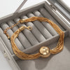 Jewelry Plastic Resin Geometric Ball Multilayer Chain Stacking Necklace Electroplating Punk Style For Women