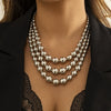 Jewelry Plastic Resin Geometric Beads Multilayer Woven Clavicle Chain