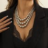 Jewelry Plastic Resin Geometric Beads Multilayer Woven Clavicle Chain