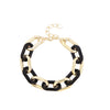 Jewelry Plastic Resin Geometric Box Chain Clavicle Necklace For Women Electroplated