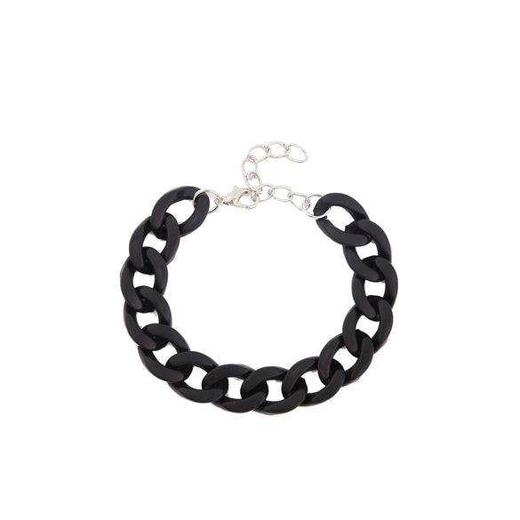 Jewelry Plastic Resin Geometric Box Chain Clavicle Necklace For Women Electroplated
