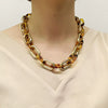 Jewelry Plastic Resin Geometric Box Chain Clavicle Necklace For Women Electroplated