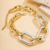 Jewelry Plastic Resin Geometric Buckle Electroplating Ochain Punk Necklace For Women