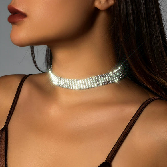 Jewelry Plastic Resin Geometric Diamond Neck Collar Choker For Women