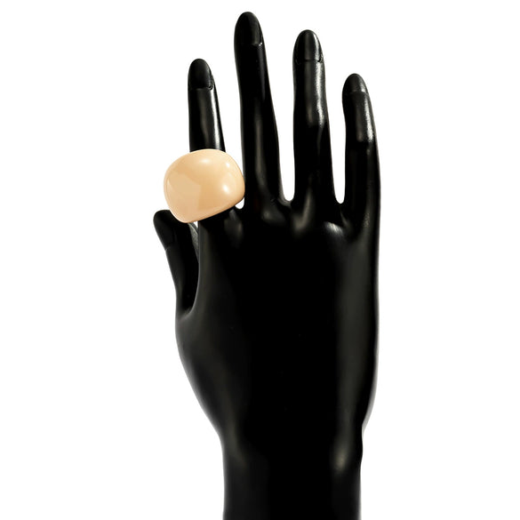 Jewelry Plastic Resin Geometric Macaron Color Arc Ring For Women