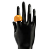Jewelry Plastic Resin Geometric Macaron Color Arc Ring For Women