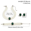 Jewelry Plastic Resin Geometric Multi Layer Imitation Pearl Ball Chain Necklace For Women