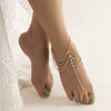 Jewelry Plastic Resin Geometric Multi Layer Tassel Chain Anklet For Women