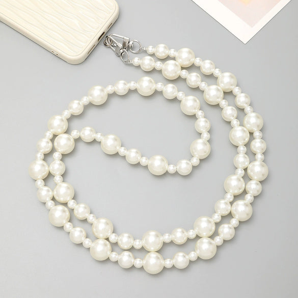 Jewelry Plastic Resin Handmade Beaded Mobile Phone Chain With Stars Sun And Moon Clouds Cosmic Pattern