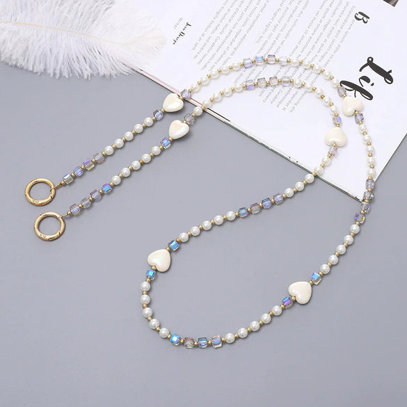 Jewelry Plastic Resin Handmade Beaded Mobile Phone Chain With Stars Sun And Moon Clouds Cosmic Pattern