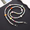 Jewelry Plastic Resin Handmade Beaded Mobile Phone Chain With Stars Sun And Moon Clouds Cosmic Pattern