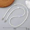 Jewelry Plastic Resin Handmade Beaded Mobile Phone Chain With Stars Sun And Moon Clouds Cosmic Pattern
