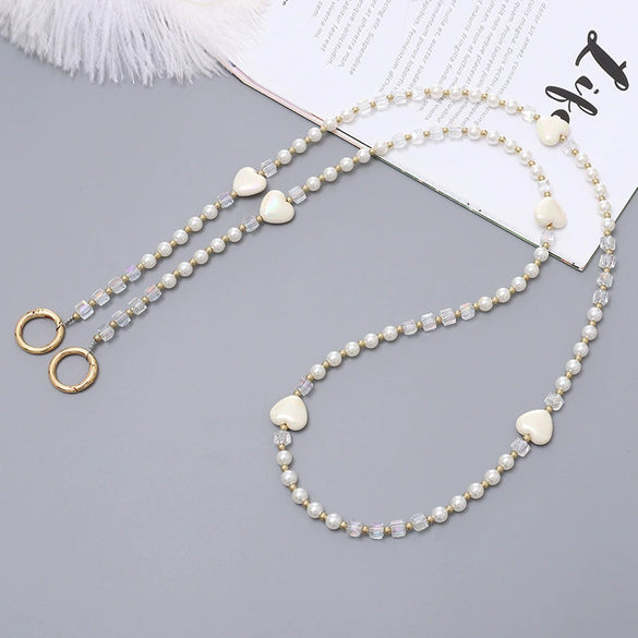 Jewelry Plastic Resin Handmade Beaded Mobile Phone Chain With Stars Sun And Moon Clouds Cosmic Pattern