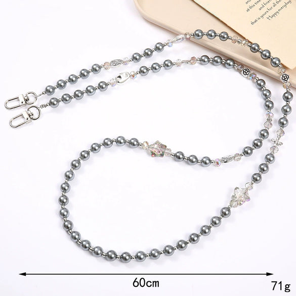 Jewelry Plastic Resin Handmade Beaded Mobile Phone Chain With Stars Sun And Moon Clouds Cosmic Pattern