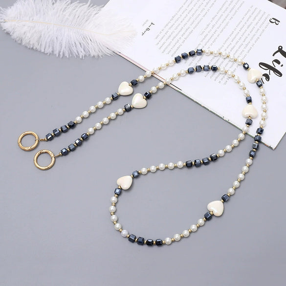 Jewelry Plastic Resin Handmade Beaded Mobile Phone Chain With Stars Sun And Moon Clouds Cosmic Pattern