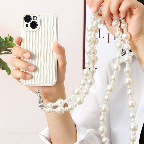 Jewelry Plastic Resin Handmade Beaded Mobile Phone Chain With Stars Sun And Moon Clouds Cosmic Pattern
