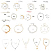 Jewelry Plastic Resin Heart Shaped Ball Chain Clavicle Necklace With Artificial Crystal Pendant Electroplating Style