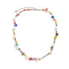 Jewelry Plastic Resin Simple Rice Bead Braided Imitation Pearl Geometric Handmade Women's Necklace