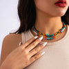 Jewelry Plastic Resin Turquoise Geometric Handmade Women's Necklace