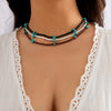 Jewelry Plastic Resin Turquoise Geometric Handmade Women's Necklace