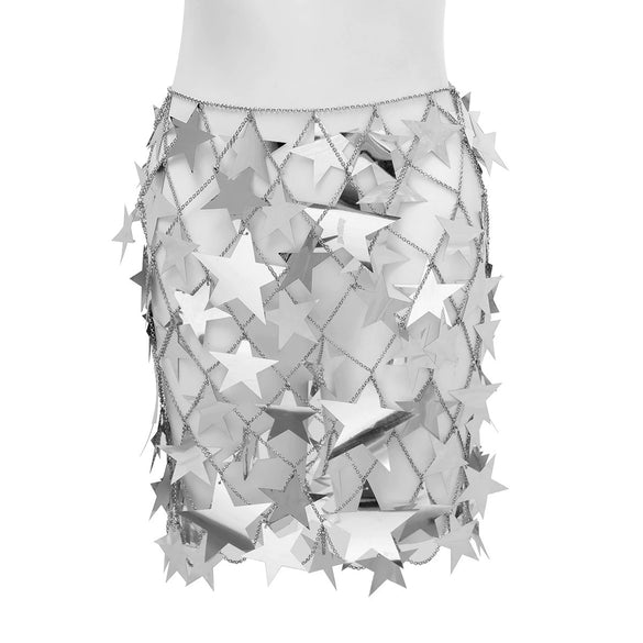 Jewelry Plastic Starshaped Electroplated Body Chain For Women