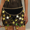 Jewelry Plastic Starshaped Electroplated Body Chain For Women