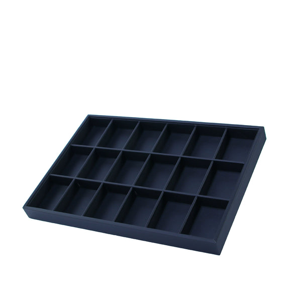 Jewelry Plate Pu Leather Black Brushed Geometric Splicing Style For Jewelry Store Props And Storage