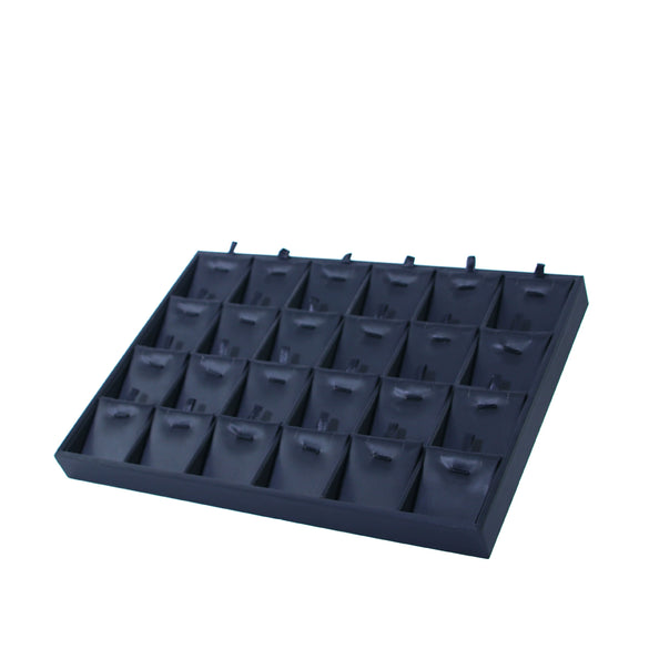 Jewelry Plate Pu Leather Black Brushed Geometric Splicing Style For Jewelry Store Props And Storage