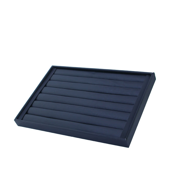 Jewelry Plate Pu Leather Black Brushed Geometric Splicing Style For Jewelry Store Props And Storage