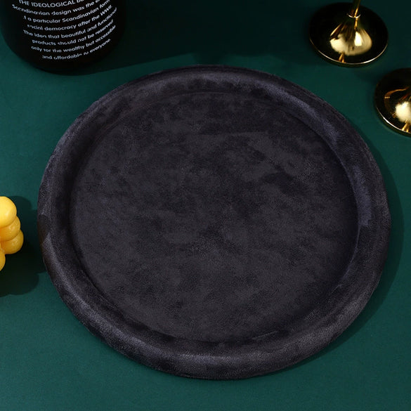Jewelry Plate Pu Velvet Splicing Rectangular Advanced Sense