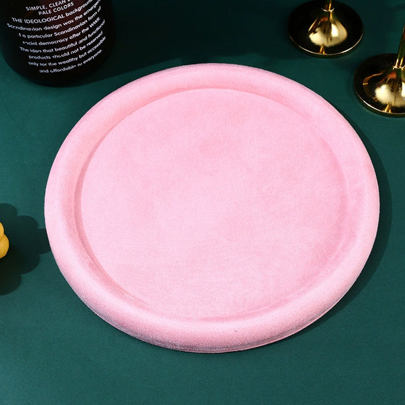 Jewelry Plate Pu Velvet Splicing Rectangular Advanced Sense