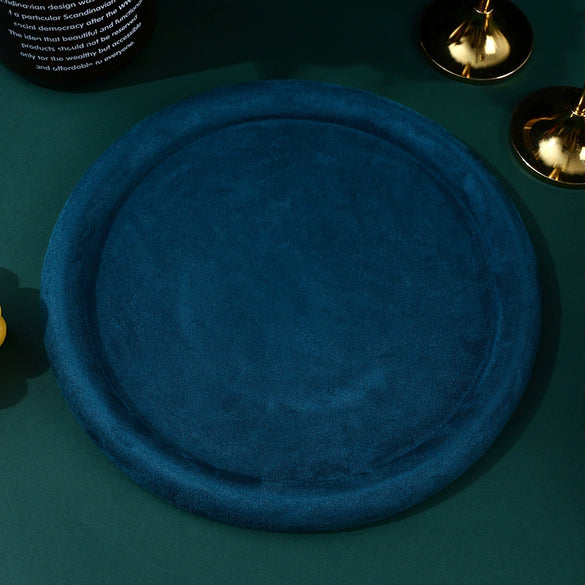 Jewelry Plate Pu Velvet Splicing Rectangular Advanced Sense