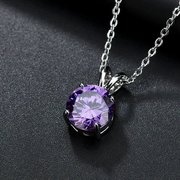 Jewelry Platinum Plated Zircon Necklace Simple Women's Allmatch Pendant Factory Wholesale Pendant