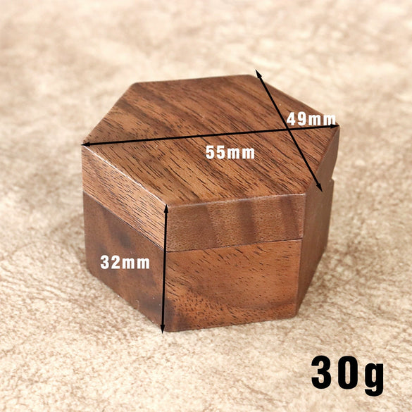 Jewelry Portable Storage Box Wooden Hexagonal Mini Jewelry Box For Necklace Earrings Ring