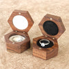 Jewelry Portable Storage Box Wooden Hexagonal Mini Jewelry Box For Necklace Earrings Ring