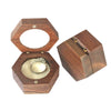 Jewelry Portable Storage Box Wooden Hexagonal Mini Jewelry Box For Necklace Earrings Ring
