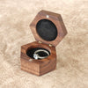Jewelry Portable Storage Box Wooden Hexagonal Mini Jewelry Box For Necklace Earrings Ring