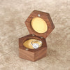 Jewelry Portable Storage Box Wooden Hexagonal Mini Jewelry Box For Necklace Earrings Ring