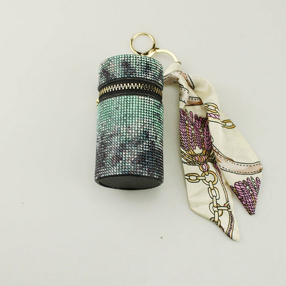 Jewelry Pu Leather Lipstick Bag Pendant Keychain Fashion Women's