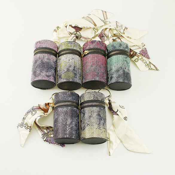 Jewelry Pu Leather Lipstick Bag Pendant Keychain Fashion Women's