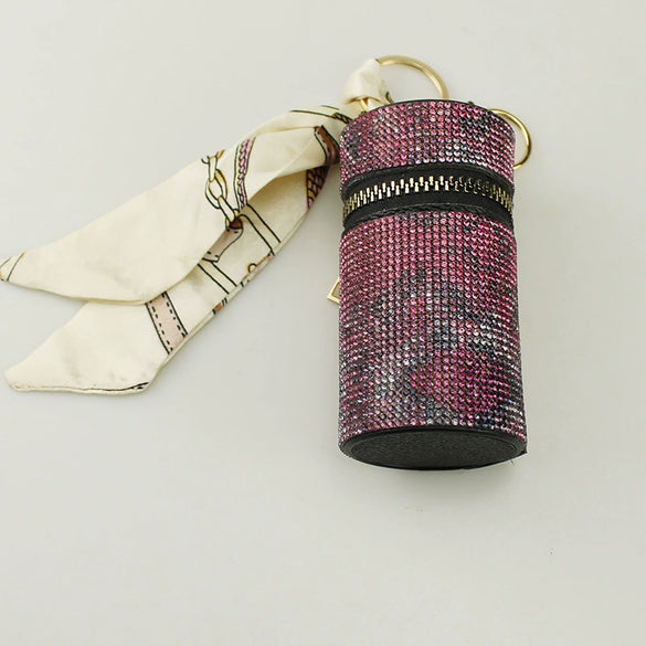 Jewelry Pu Leather Lipstick Bag Pendant Keychain Fashion Women's