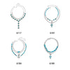 Jewelry Punk Alloy Imitation Turquoise Animal Zodiac Geometric Pendant Necklace With Iron Chain Electroplating