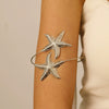 Jewelry Punk Arm Chain Metal Hanging Chain Tassel Arm Ring Electroplated With Shells Love Leaves Pattern Unisex